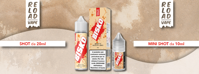 Bisko White Chocolate Shot 20ml e Mini Shot 10ml Reload Vape